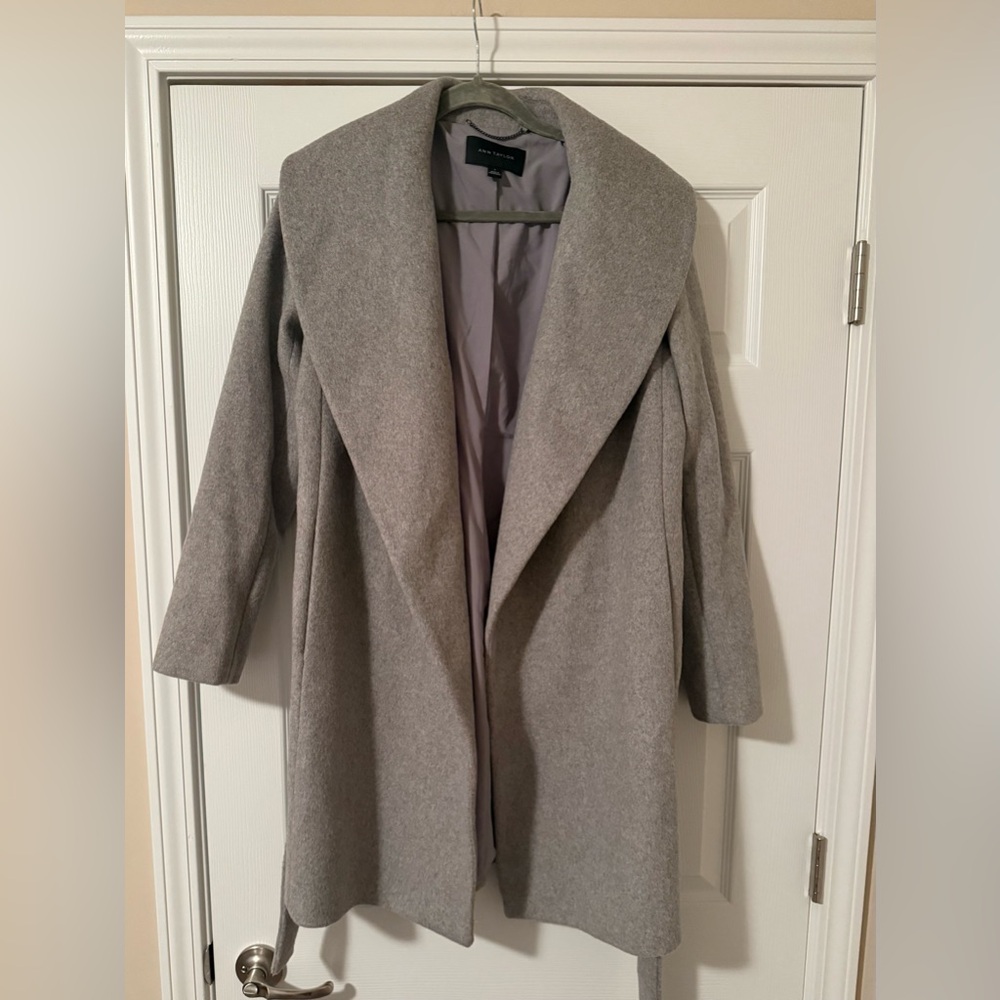 Ann Taylor Shawl Collar Belted Coat - Picture 4 of 4